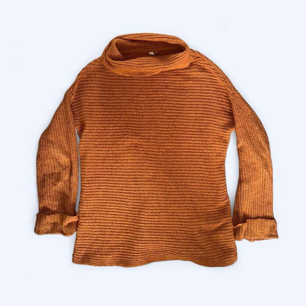Pilcro Orange Cowl Neck Sweater